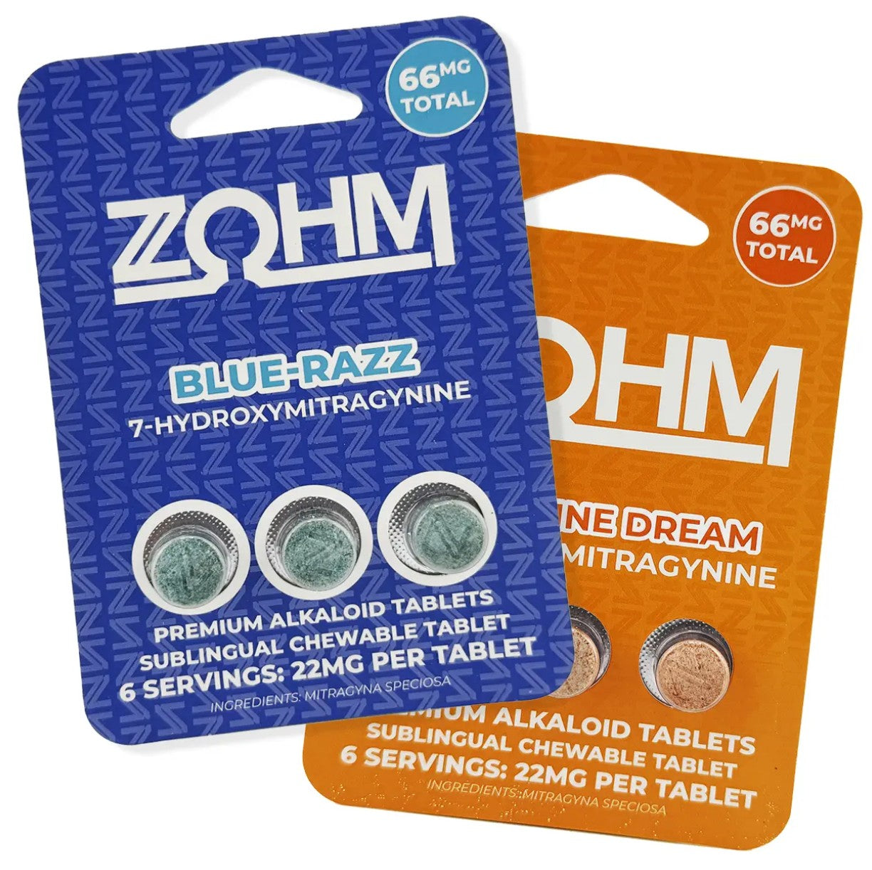 ZOHM 7 OH Tablets Blue Razz 66mg 3ct